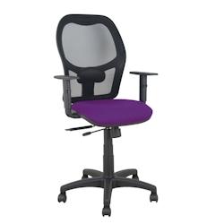 Piqueras y Crespo Silla Alocén traslack malla negra asiento bali morado brazos regulables - violet multi-matériau 345TKM840B760B10CRN_0