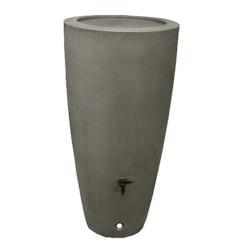 PLAST'UP ROTOMOULAGE Pot conique récupérateur d'eau de pluie aérien 200l - TAUPE - marron 0669014882448_0