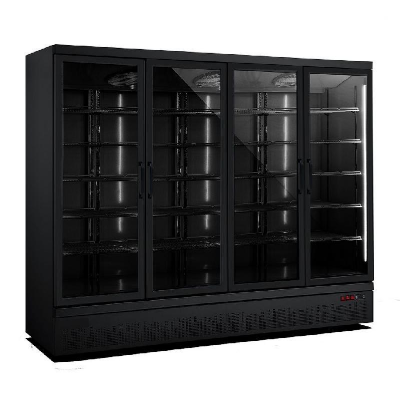 Réfrigérateur libre service 4 portes en verre noir jde-2025r bl - 7455.2240_0