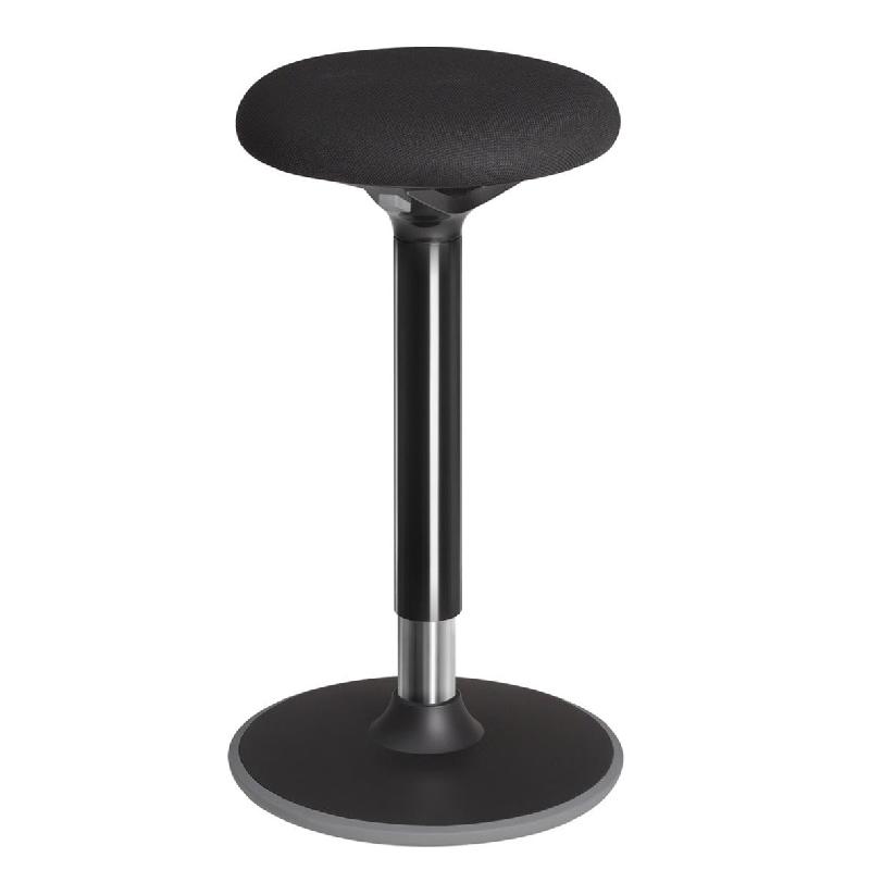 TABOURET DYNAMIQUE TABOURET ASSIS DEBOUT SIÈGE DE TRAVAIL ROTATIF À 360° ERGONOMIQUE HAUTEUR RÉGLABLE 50-70 CM SANS ASSEMBLAGE NOIR 12_0001460_0