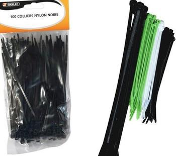 100 COLLIERS NYLON COULEUR 2.5X100MM NOIR