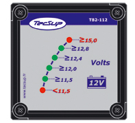 Testeur de batterie à affichage déporté 12V et 24V - 6 LED rouges et vertes - TECSUP_0
