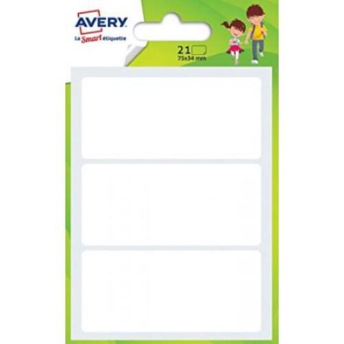 AVERY Lot de 100 21 étiquettes multi-usages blanches, format 75 x 34 mm - 5014702028779_0