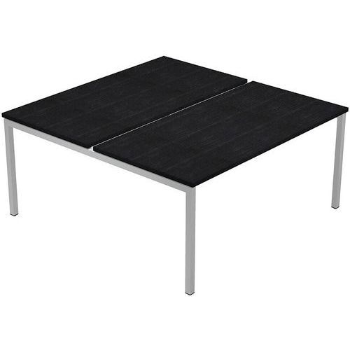 BUREAU BENCH FAST 4 PIEDS SECTION CARRÉ 120X164 CM - NOIR