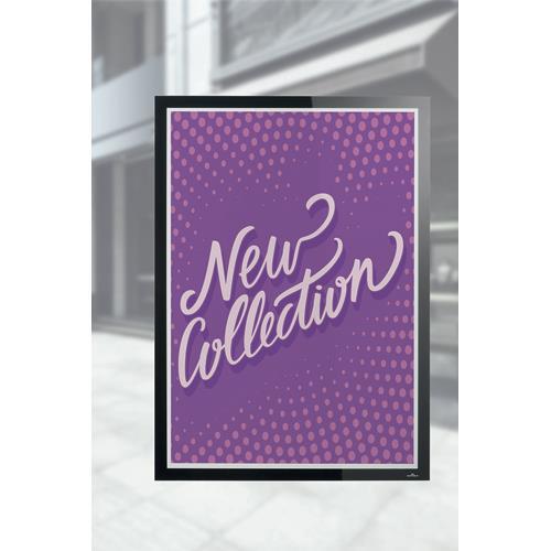 CADRE D'AFFICHAGE MURAL DURABLE DURAFRAME POSTER - FORMAT A - ADHESIF REPOSITIONNABLE - COLORIS NOIR