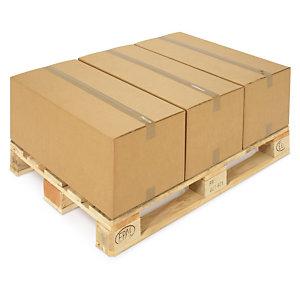 CAISSE CARTON PALETTISABLE BRUNE DOUBLE CANNELURE RAJA - ADAPTÉE PALETTE 80X120 CM