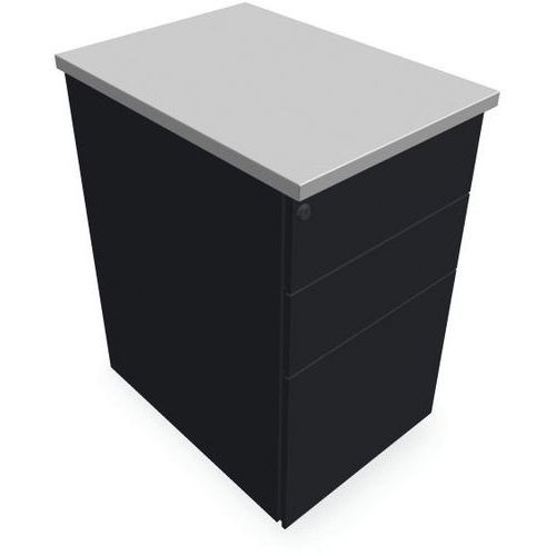 CAISSON 3 TIROIRS P.60CM L.432CM H.73CM GRIS/BLANC - EOL