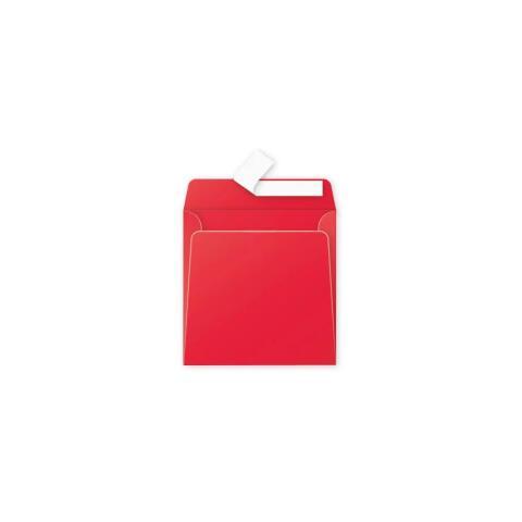 CARTON DE 200 ENVELOPPES POLLEN 165X165MM 120G/M² - ROUGE GROSEILLE