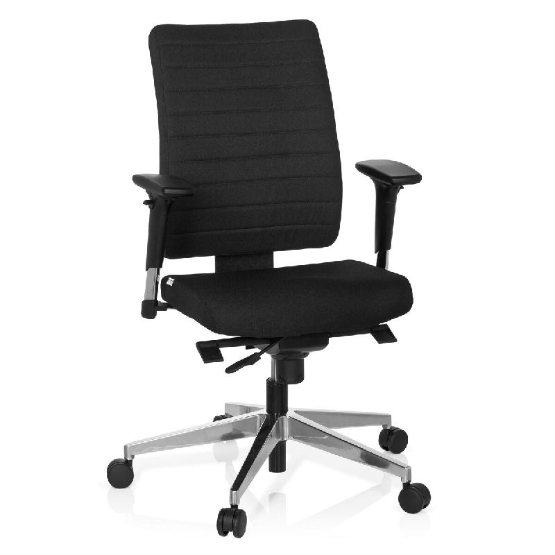 Chaise de bureau / siège tournant PRO-TEC 350 tissu noir hjh OFFICE - noir polyester 608814_0