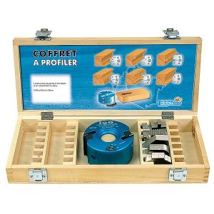 Coffret porte outils 40mm + 7 jeux de fers 40 mm pour toupie alesage 30 mm  : : Bricolage