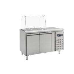 CombiSteel Saladette réfrigérée GN 1/1Vitrée 2 portes - 3667335013494_0
