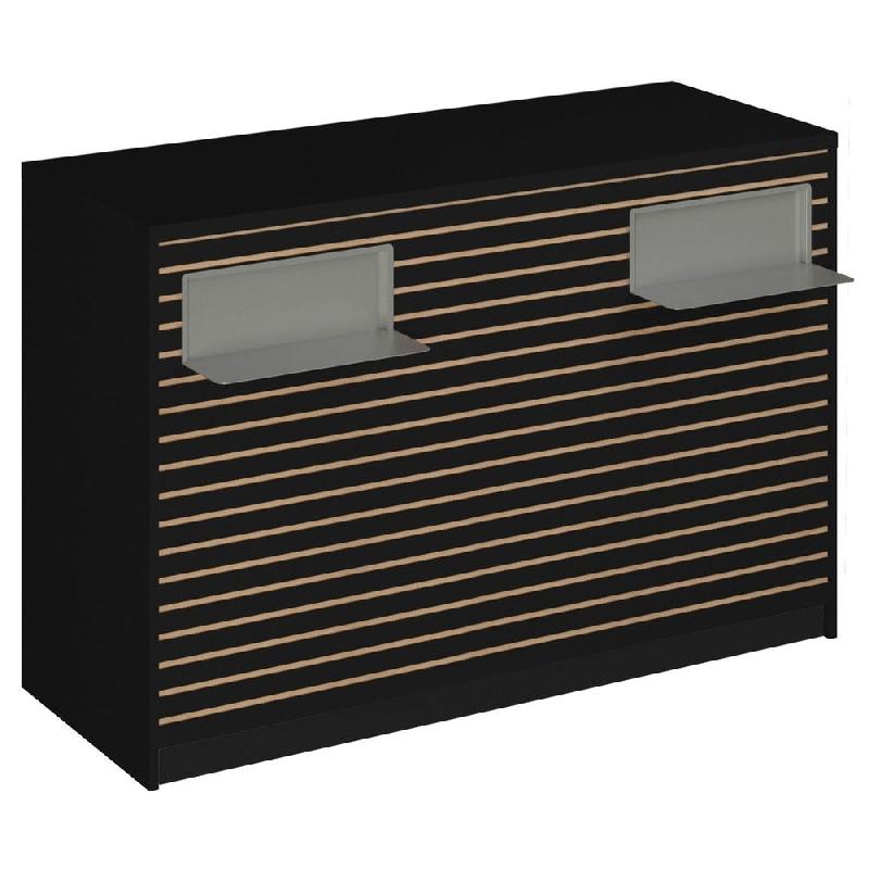 Comptoir Vertigo H T03 dble nat. L150cm - 3 tab.Coulis. 6tab.Amovib - noir_0