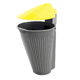 Corbeille en polyéthylène haute densité - Traitée anti UV et anti graffiti - HELICE - Capacité 55 L_0