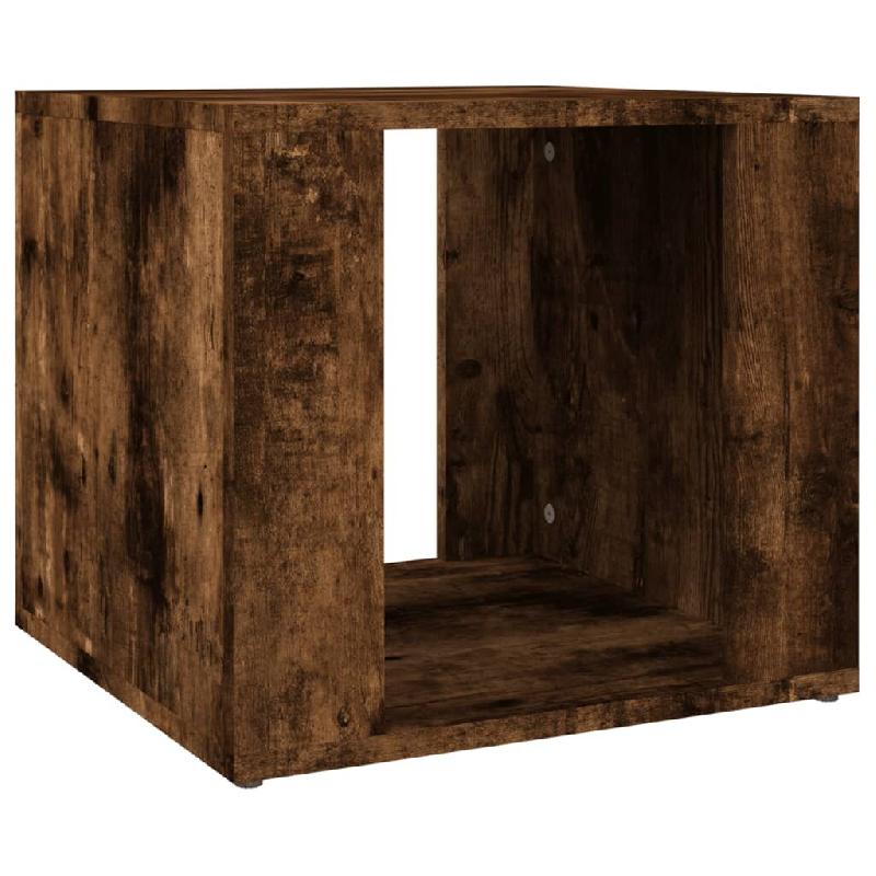 Décoshop26 - Table de chevet table d'appoint avec compartiment de rangement 41 x 40 x 36 cm bois d'ingénierie marron DEC033646 - marron 3000259646377_0