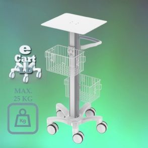 E Cart LD 6 - Chariot informatique médical pré-configuré pour table de travail - Ergonoflex - 25 kg_0