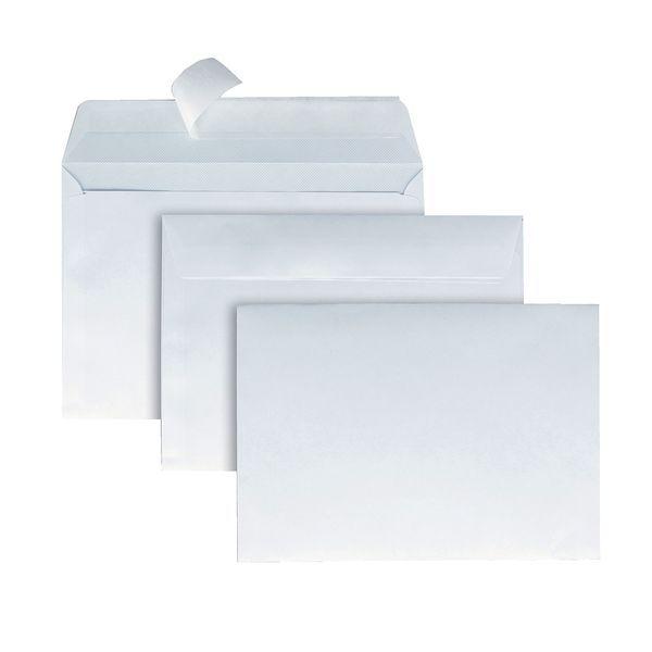 Enveloppe adhésive blanche 162x114 mm - 80g - Carton de 500_0
