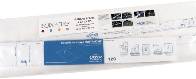Gabarit aide à chape isotanche - LAZER - 408730 - pour receveur rectangulaire ou carré de 70 à 120 mm_0