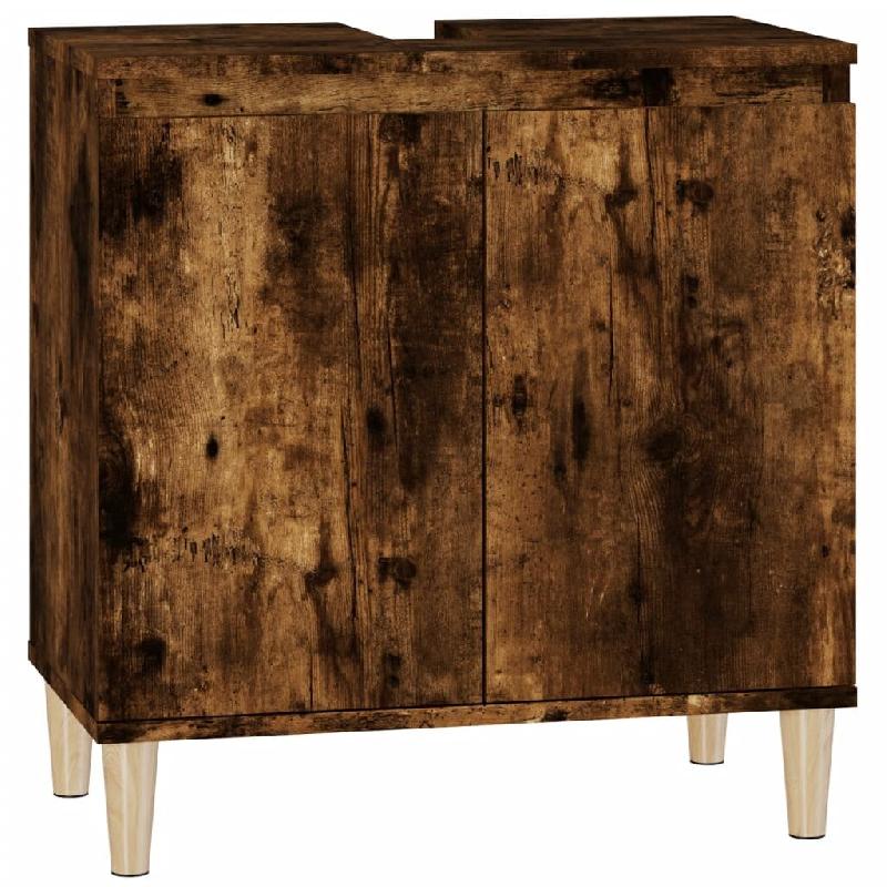 Helloshop26 - Meuble d'évier 58 x 33 x 60 cm bois d'ingénierie marron 02_0006818 - marron 3000370324635_0