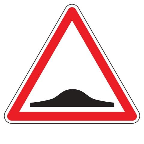 LOT DE 3 - PANNEAU DANGER - RALENTISSEUR DOS D'ÂNE - A2B VINYLE SOUPLE AUTOCOLLANT 200 MM
