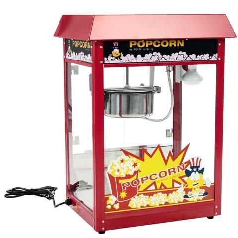 Machine à pop-corn professionnelle 1600W 8OZ 5 kg/h - Rouge_0