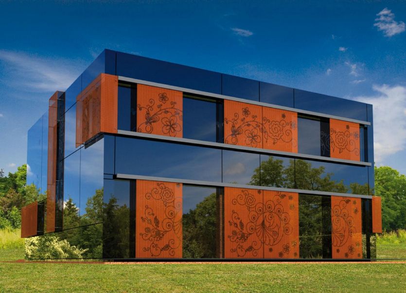 Maison préfabriquée en acier - 187 m² - deux étages avec containers maritimes - ISK187_0