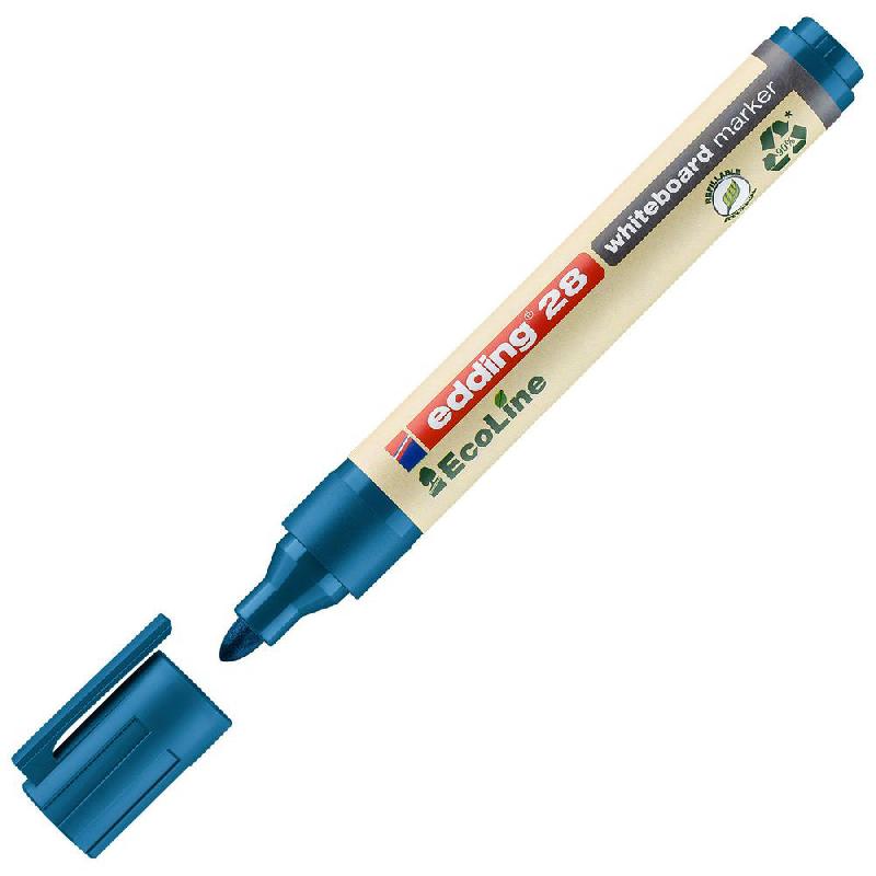 MARQUEUR POUR TABLEAU BLANC 28 ECOLINE A POINTE OGIVE - LARGEUR DE TRAIT 1,5 - 3 MM - BLEU  - LOT DE 2