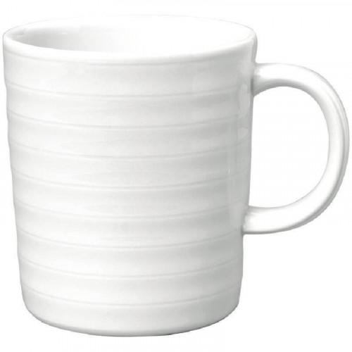 MUGS BLANCS EN PORCELAINE INTENZZO 330 ML - LOT DE 4