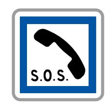 Panneau de signalisation indication Poste d'appel d'urgence - Type CE2a - Signalisation des services_0