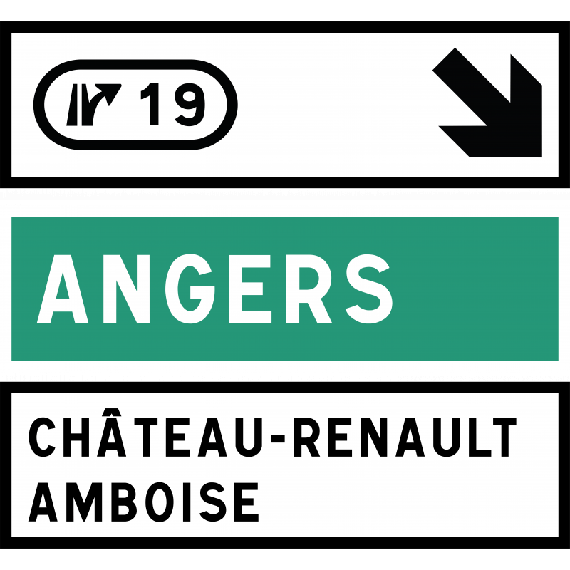 Panneau directionnel D31d - Sortie numérotée - Innov - WP Signalisation_0