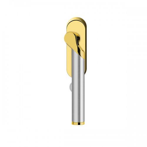 POIGNÉE DE FENÊTRE TARLIGHT F384 -VERROUILLABLE AVEC CLÉ -DORÉ ET SATINÉ -MAIN DROITE KARCHER DESIGN