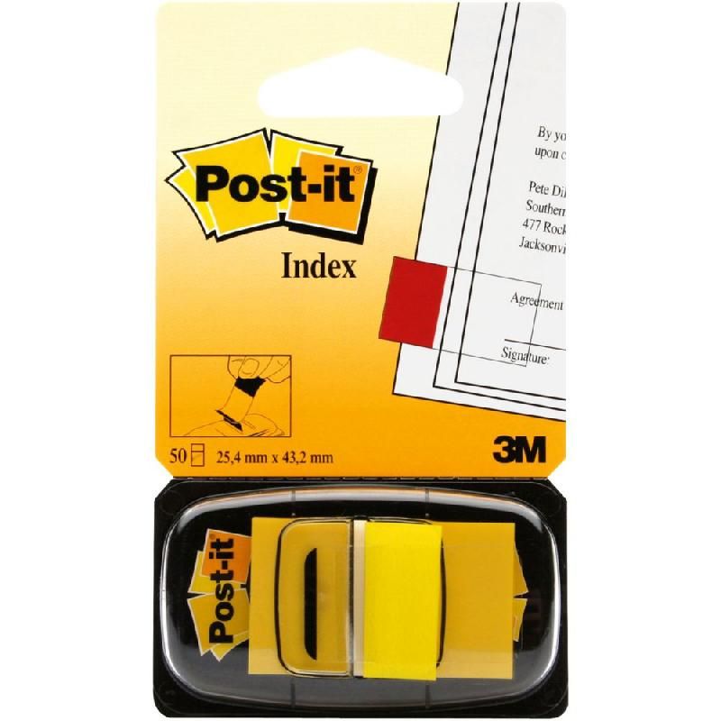 POST-IT® MARQUES-PAGES ADHÉSIFS - TAILLE MOYENNE - 25,4 X 43,2 MM - COULEUR : JAUNE