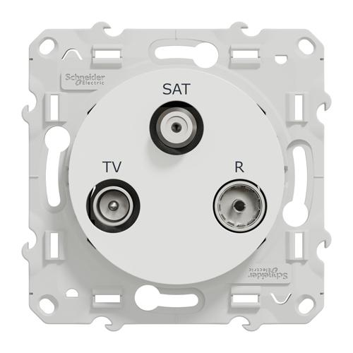 PRISE TV / FM / SAT ODACE 1 ENTRÉE BLANC À VIS - SCHNEIDER ELECTRIC - S520461