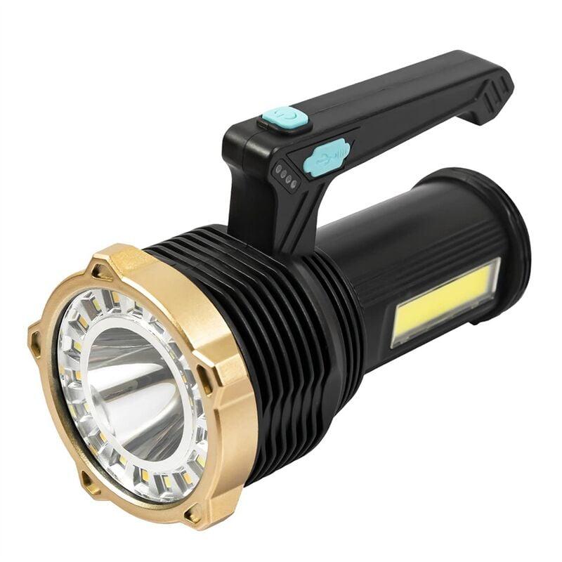 Led Torch 100000 Lumens Haute Puissance Super Lumineux Puissant Lampe de  Poche, USB Rechargeable 5 Modes Lampe de Torche Militaire Lumière  Extérieure Projecteur avec Rechargeab