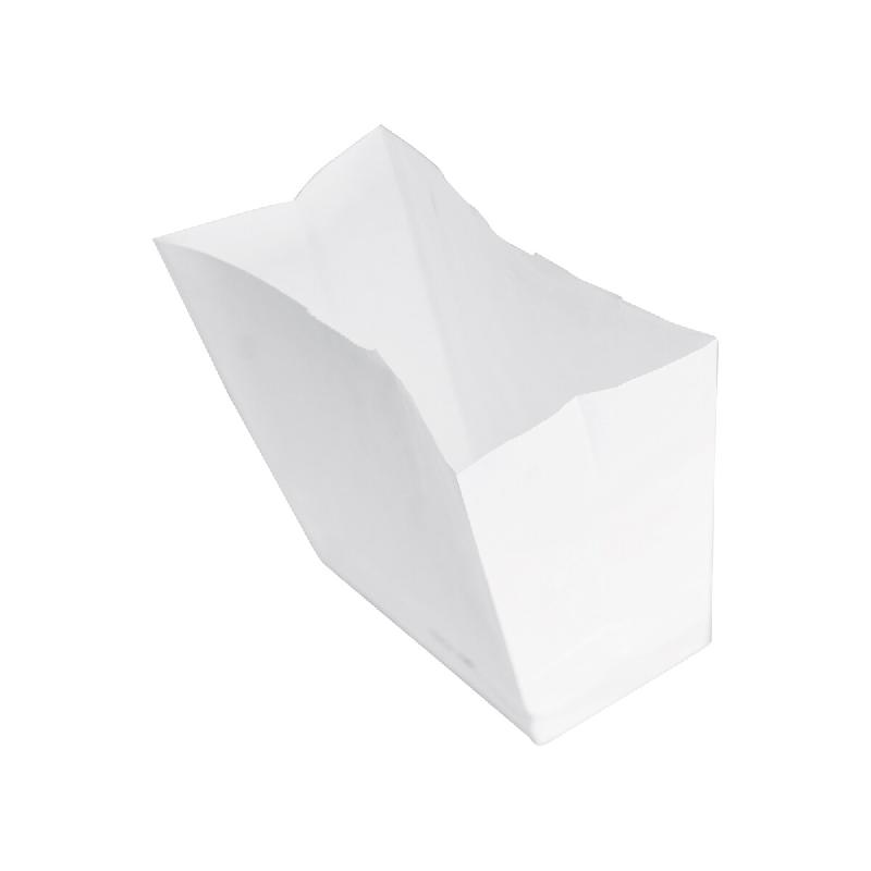 Sac NOVABAG SOS Kraft Blanc sans Poignées - 18+11x35cm - Fond Carré Stable - Idéal Snacking, Boulangerie & Vrac  - VOLUME RESTAURATION Lot de 2000_0