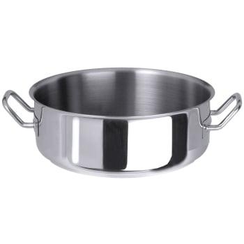 SAUTOIR PLAT AVEC POIGNÉES EN ACIER INOXYDABLE, SÉRIE 2000, CAPACITÉ : 4,5 L
