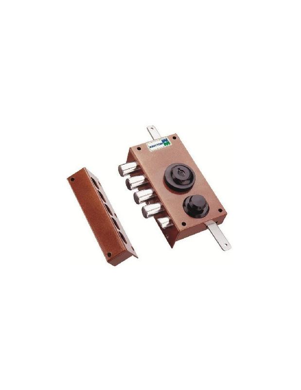 SERRURE MULTIPOINTS EN APPLIQUE 30.436 COLORIS MARRON A2P* GAUCHE - MOTTURA - 30436VD50XHAFS