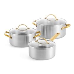 Set 3 faitouts 18/20/24 cm Padova Reserve -  Argent Rond Aluminium Greenpan 51x26.5 cm - argenté aluminium 4894871075368_0