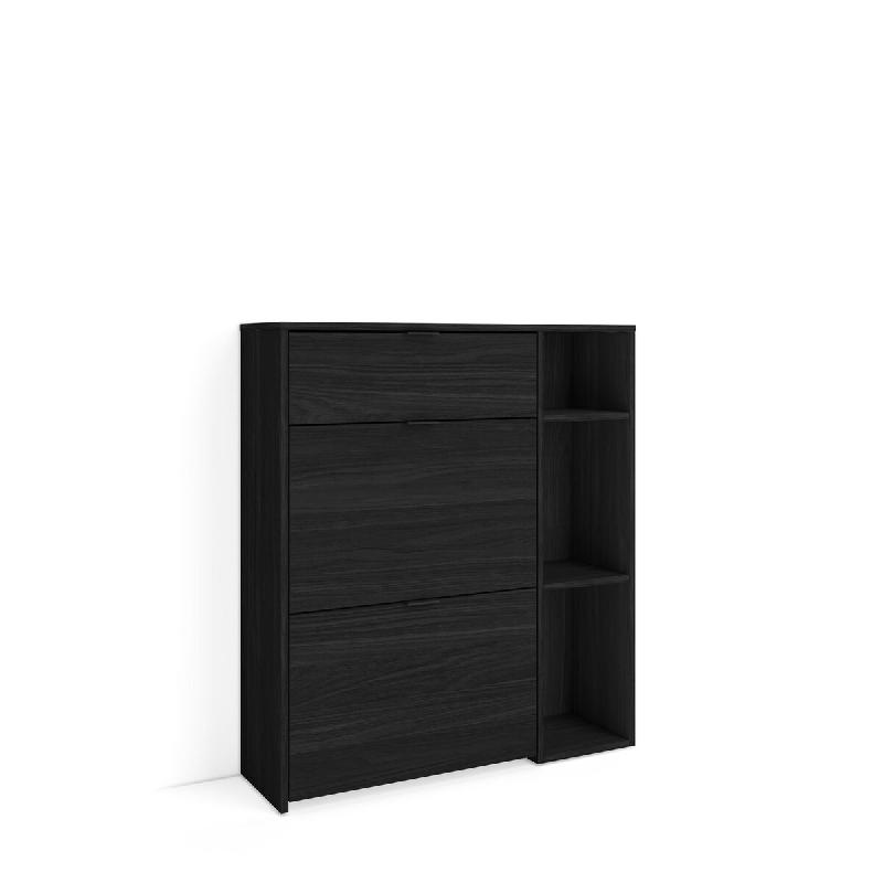 SKRAUT HOME Meuble à Chaussures, 90x102x27 cm, 10 paires de chaussures, Pour Entrée, Noir - noir Bois manufacturé 670_9_0