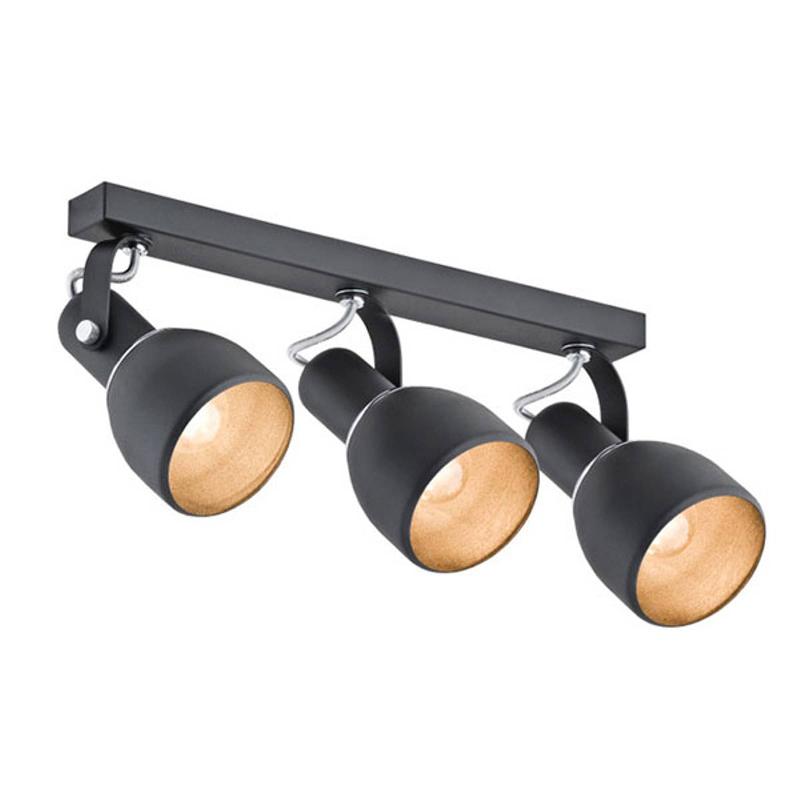 EULUNA SPOT POUR PLAFOND FIORD À 3 LAMPES, NOIR