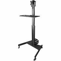 StarTech.Com Pupitre de Travail Mobile avec Support Écran - Support pour Tour PC et Clavier - Chariot Ordinateur Ergonomique - Pupitre de Travail Debout Mobile Sur Roulettes_0