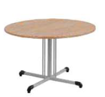 Table Atlantis - Ø120 - Hauteur conforme NF EN 1729 - Plateau stratifié antibruit ou Softop_0