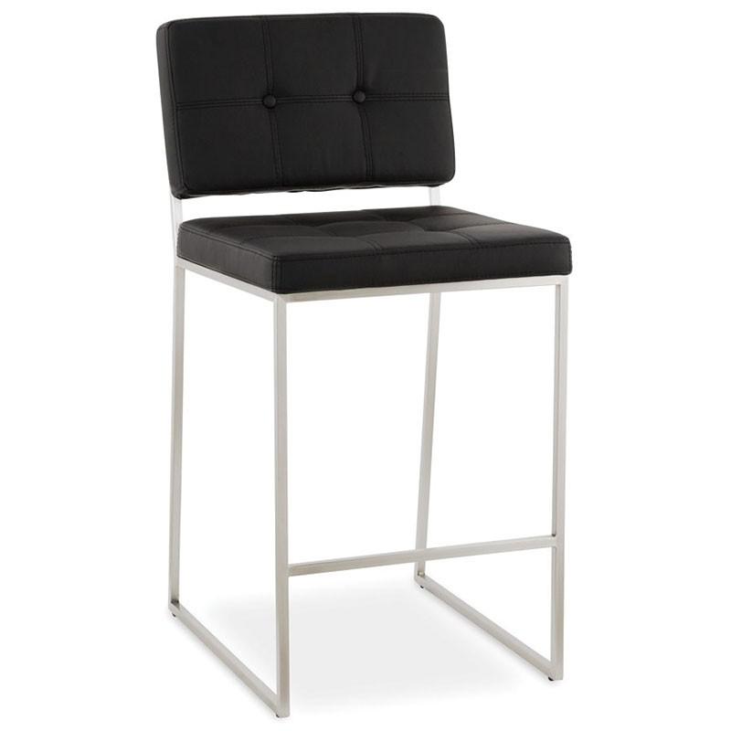 Tabouret de bar Nekar noir 94 cm - Paris Prix - Compatible table mi-hauteur, protections sol, design moderne_0