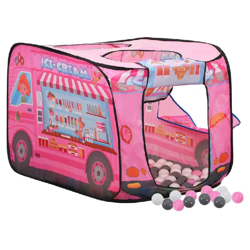 Tente de jeu pour enfants - 250 balles incluses - Rose 70 x 112 x 70 cm - Réf. 02_0005171_0
