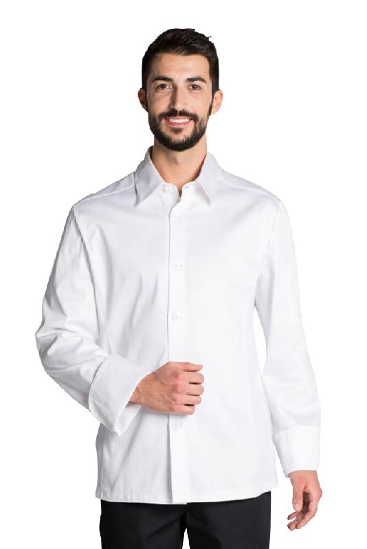 VESTE CHEMISE DE CUISINE BLANCHE CONFORT STRETCH CHEF LOOK