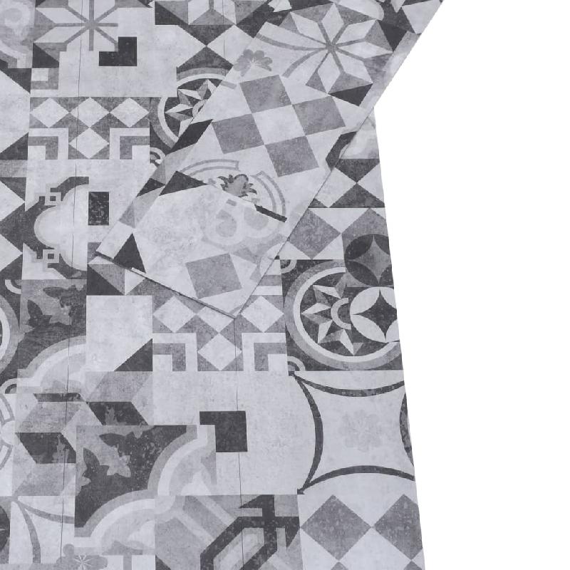 Vidaxl planches de plancher pvc non auto-adhésif 5,26 m²2mm motif gris 146569_0