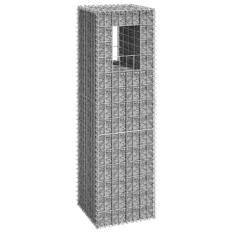 Vidaxl poteau à panier de gabion 40x40x140 cm fer 151262_0