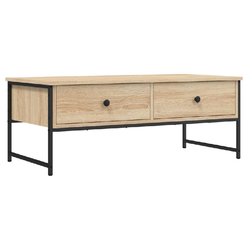 VidaXL Table basse chêne sonoma 101x49x39,5 cm bois d'ingénierie Modèle Nova Prestige - 837738_0