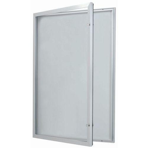 VITRINE D'AFFICHAGE EXTÉRIEUR FOND GRIS - 12 FEUILLES 80X130 - SERRURE IDENTIQUE - AME