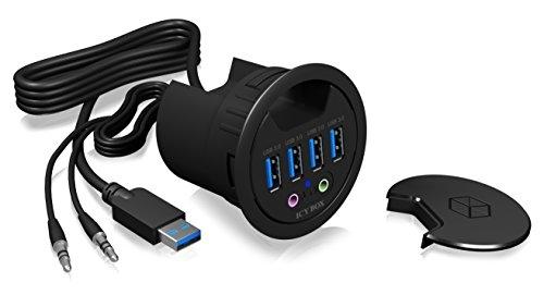 RAIDSONIC ICY BOX USB 3.0 Tisch-Hub avec 4x USB et connectique audio - Modèle IB-HUB1403A_0