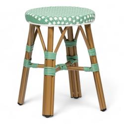 Bistromania Tabouret de terrasse RIVOLI - Vert clair et blanc - EA056_0